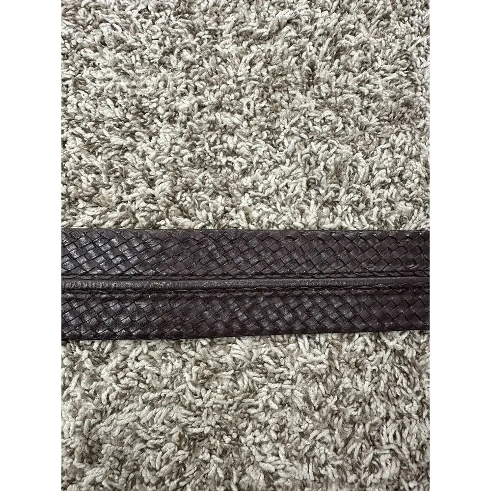 Michael Kors‎ Womens Leather Wide Woven Belt Brown Size Medium 551610